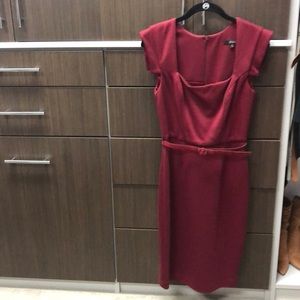 Maroon shift dress